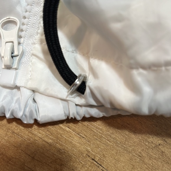 Retro 90's POLAROID Windbreaker White Rainbow Zip Up Jacket Unisex Adult Small - Picture 8 of 8